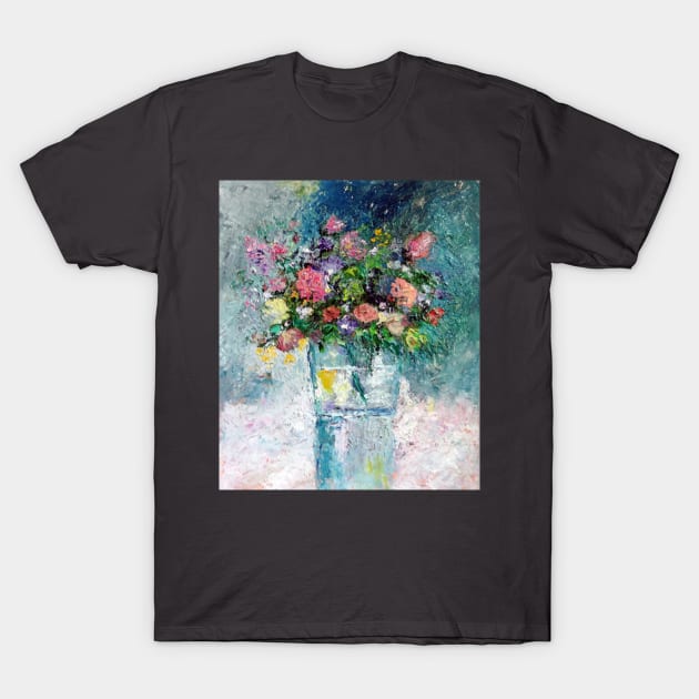 Flowers in a vase T-Shirt by IGDecorArt